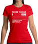 Three Things I Love Nearly As Much As Gaming Womens T-Shirt