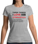 Three Things I Love Nearly As Much As Gymnastics Womens T-Shirt