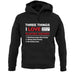 Three Things I Love Nearly As Much As Hockey unisex hoodie