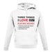 Three Things I Love Nearly As Much As Hockey unisex hoodie