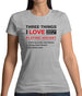 Three Things I Love Nearly As Much As Hockey Womens T-Shirt