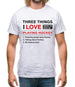 Three Things I Love Nearly As Much As Hockey Mens T-Shirt