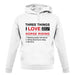 Three Things I Love Nearly As Much As Horse Riding unisex hoodie