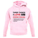 Three Things I Love Nearly As Much As Horse Riding unisex hoodie