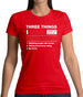 Three Things I Love Nearly As Much As Horse Riding Womens T-Shirt