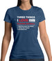 Three Things I Love Nearly As Much As Netball Womens T-Shirt