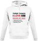 Three Things I Love Nearly As Much As Riding My Bike Unisex Hoodie