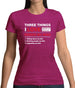 Three Things I Love Nearly As Much As Riding My Bike Womens T-Shirt