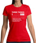 Three Things I Love Nearly As Much As Riding My Bike Womens T-Shirt