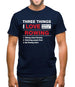 Three Things I Love Nearly As Much As Rowing Mens T-Shirt