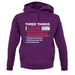 Three Things I Love Nearly As Much As Rowing Unisex Hoodie