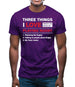 Three Things I Love Nearly As Much As Rugby Mens T-Shirt