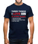 Three Things I Love Nearly As Much As Rugby Mens T-Shirt