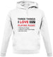 Three Things I Love Nearly As Much As Rugby Unisex Hoodie