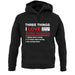 Three Things I Love Nearly As Much As Running Unisex Hoodie
