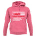 Three Things I Love Nearly As Much As Running Unisex Hoodie