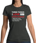 Three Things I Love Nearly As Much As Running Womens T-Shirt