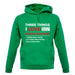 Three Things I Love Nearly As Much As Running Unisex Hoodie