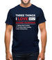 Three Things I Love Nearly As Much As Running Mens T-Shirt