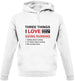 Three Things I Love Nearly As Much As Running Unisex Hoodie