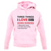 Three Things I Love Nearly As Much As Running Unisex Hoodie