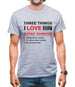 Three Things I Love Nearly As Much As Running Mens T-Shirt