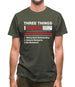 Three Things I Love Nearly As Much As Skateboarding Mens T-Shirt