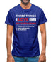 Three Things I Love Nearly As Much As Skateboarding Mens T-Shirt