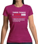 Three Things I Love Nearly As Much As Squash Womens T-Shirt
