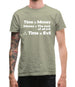 Time Equals The Root Of All Evil Mens T-Shirt