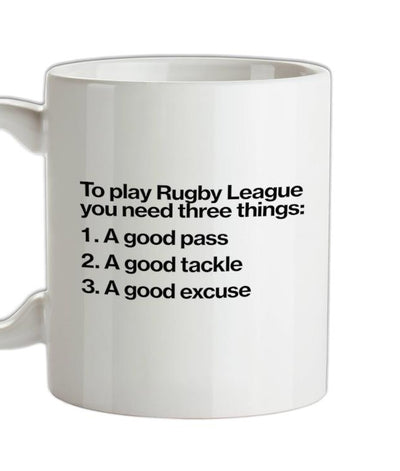 To Play Rugby League Ceramic Mug