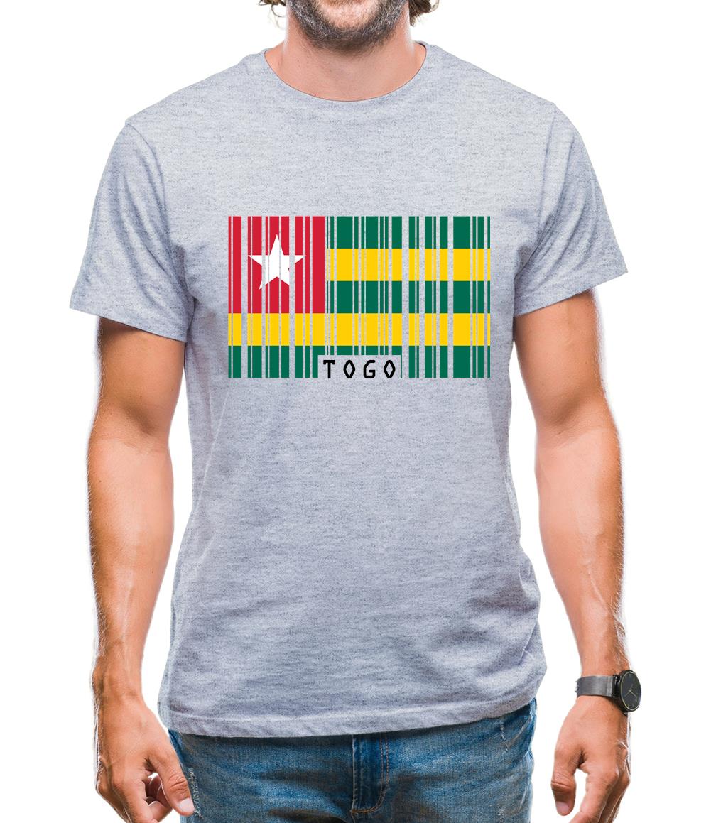 Togo Barcode Style Flag Mens T-Shirt