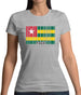 Togo Barcode Style Flag Womens T-Shirt