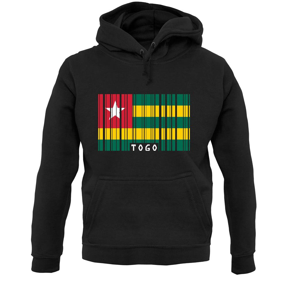 Togo Barcode Style Flag Unisex Hoodie