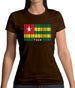 Togo Barcode Style Flag Womens T-Shirt