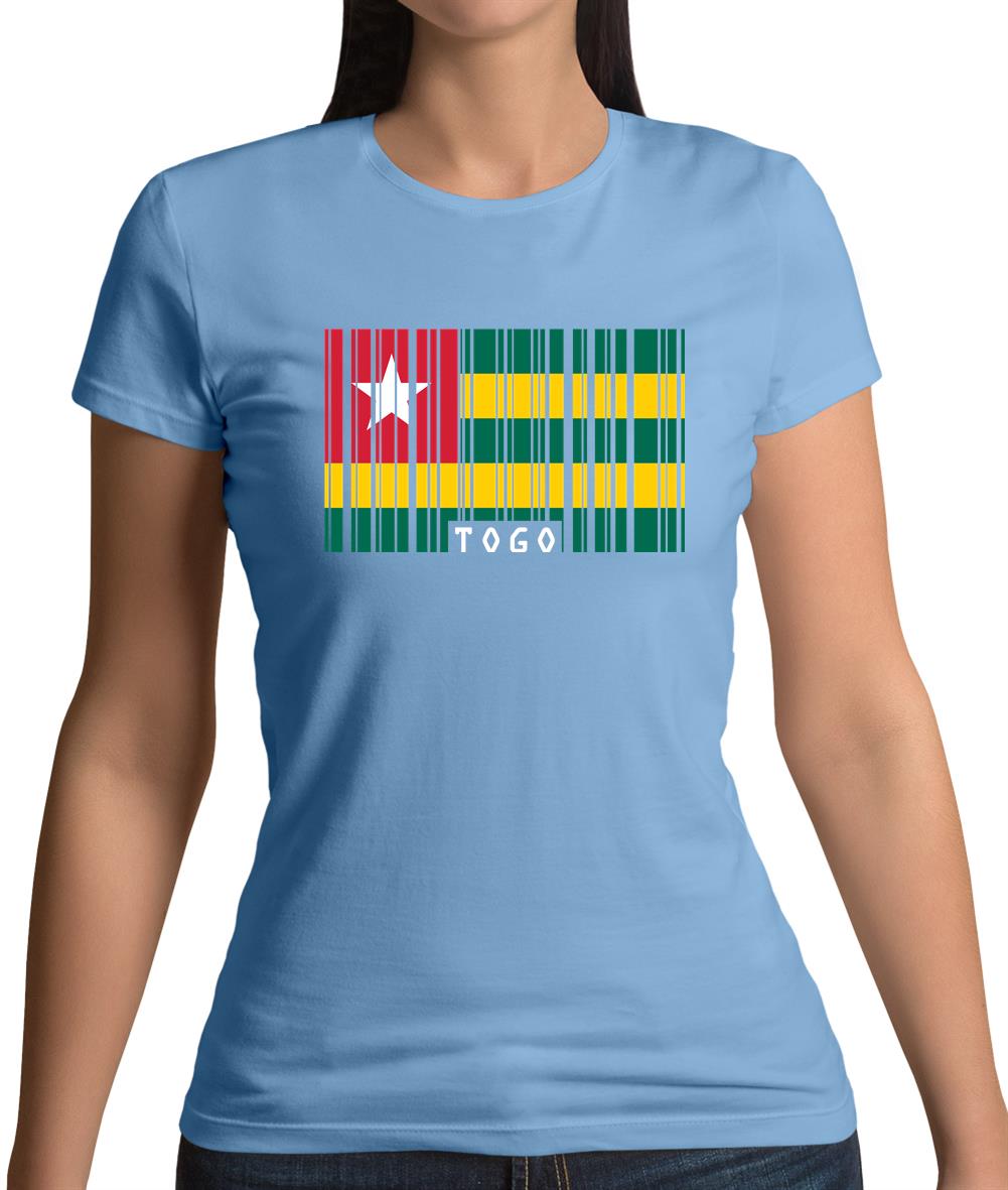 Togo Barcode Style Flag Womens T-Shirt
