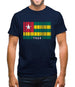 Togo Barcode Style Flag Mens T-Shirt