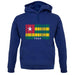 Togo Barcode Style Flag unisex hoodie