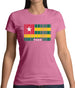 Togo Barcode Style Flag Womens T-Shirt