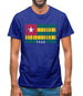 Togo Barcode Style Flag Mens T-Shirt