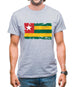 Togo Grunge Style Flag Mens T-Shirt