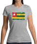 Togo Grunge Style Flag Womens T-Shirt