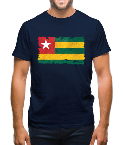 Togo Grunge Style Flag Mens T-Shirt