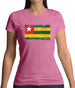 Togo Grunge Style Flag Womens T-Shirt