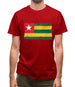 Togo Grunge Style Flag Mens T-Shirt