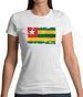 Togo Grunge Style Flag Womens T-Shirt