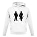 Man Woman Toilet Sign unisex hoodie