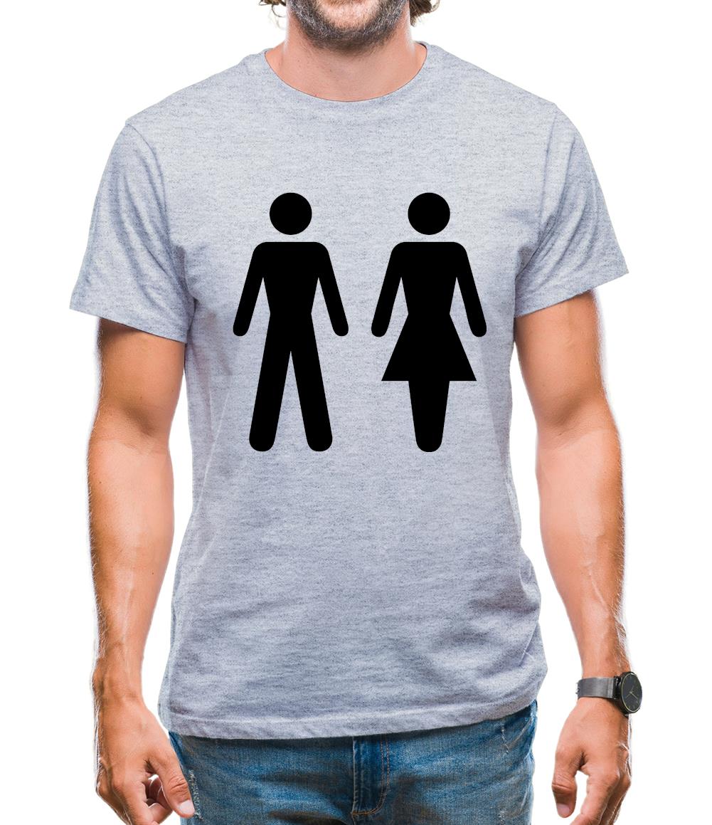 Man Woman Toilet Sign Mens T-Shirt