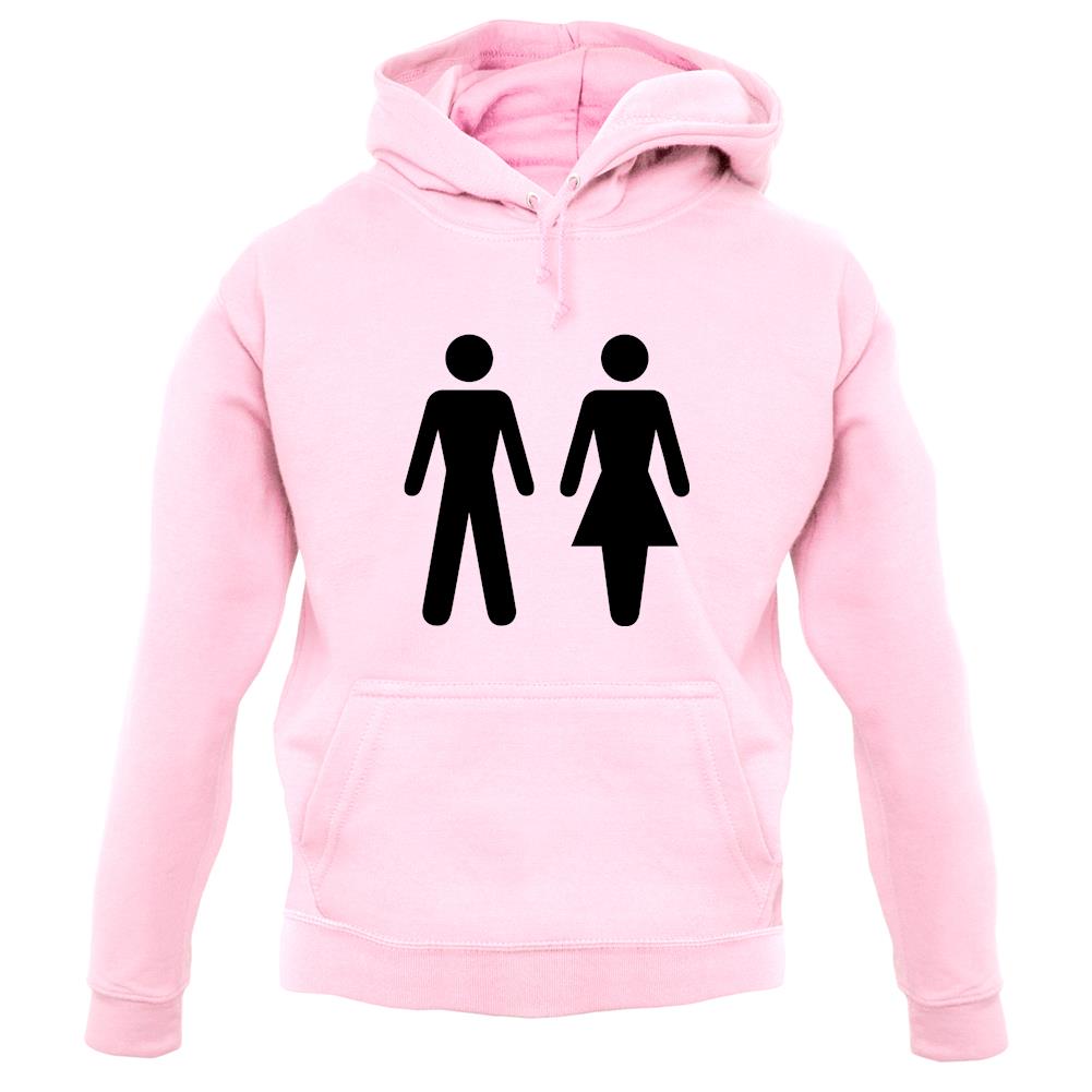 Man Woman Toilet Sign unisex hoodie