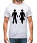 Man Woman Toilet Sign Mens T-Shirt